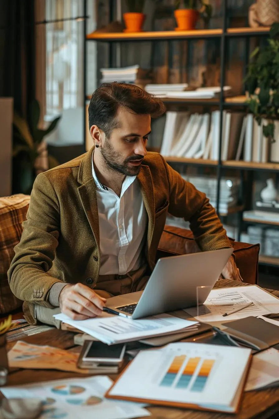 Sales pro gathering market research with homeowners